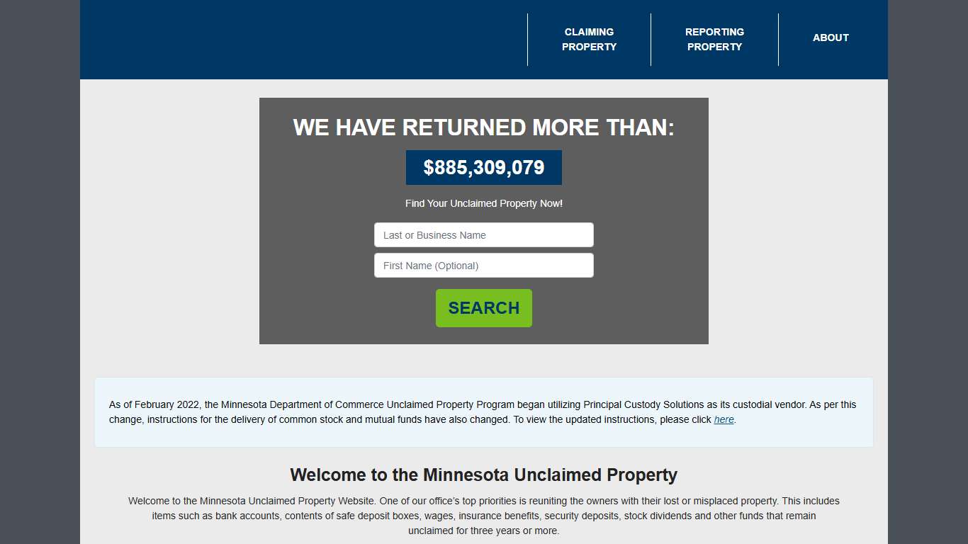 MN Unclaimed Property